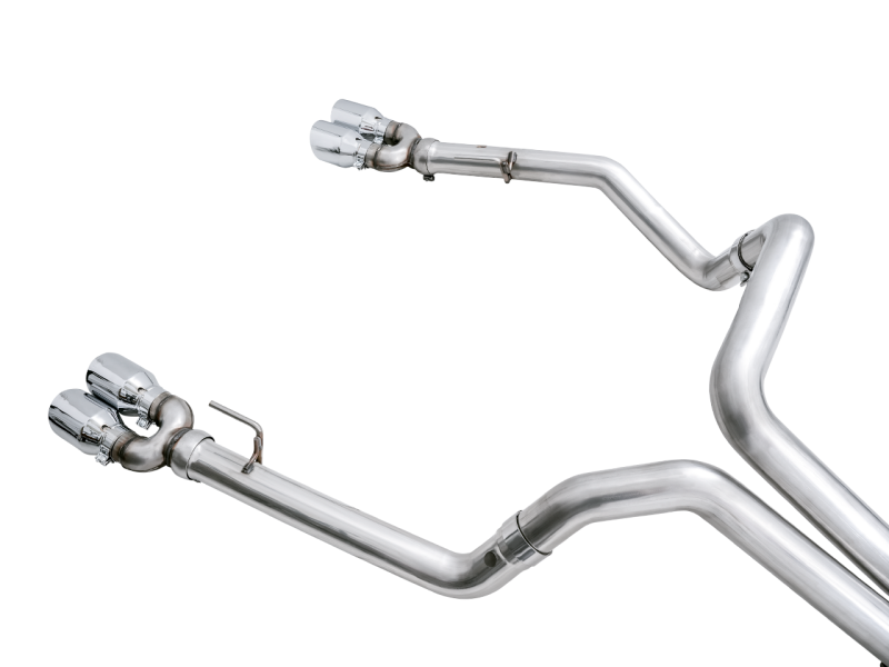 Load image into Gallery viewer, AWE Tuning 4th Gen GM 1500 6.2L 0FG Cat-Back Split Rear Exit (w/ Bumper Cutouts) - Quad Chrome Tips

