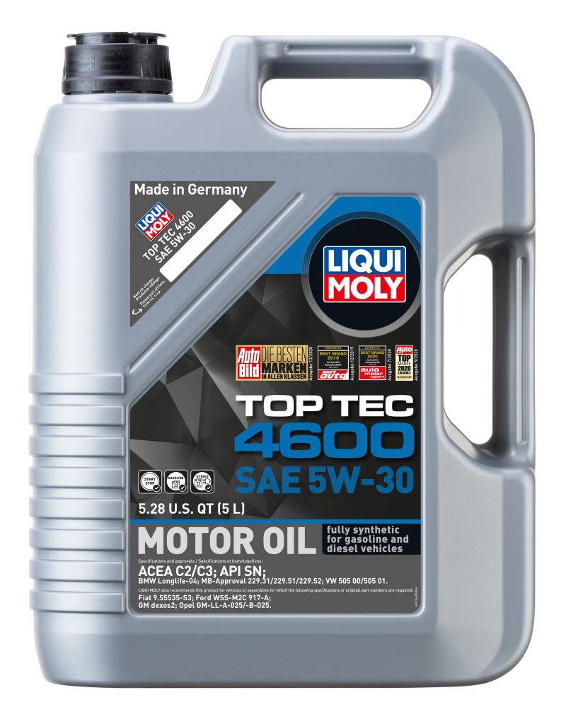 Load image into Gallery viewer, LIQUI MOLY 5L Top Tec 4600 Motor Oil SAE 5W30
