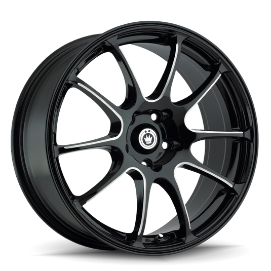 Konig Illusion 18x8 5x114.3 ET35 Black/Ball Cut Machine