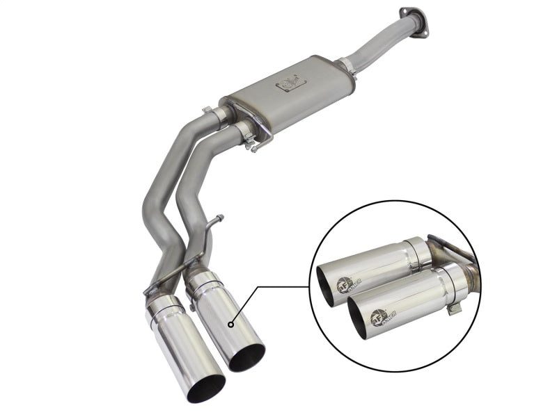 Load image into Gallery viewer, aFe Rebel Exhausts 3in SS Cat-Back 15-16 Ford F-150 EcoBoost V6 2.7/3.5L V8 5.0L w/ Polished Tips
