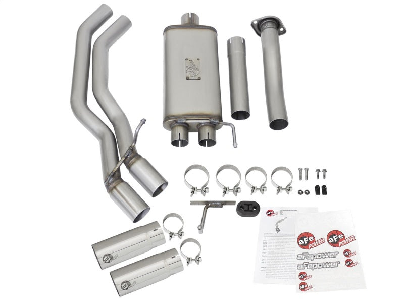 Load image into Gallery viewer, aFe Rebel Exhausts 3in SS Cat-Back 15-16 Ford F-150 EcoBoost V6 2.7/3.5L V8 5.0L w/ Polished Tips
