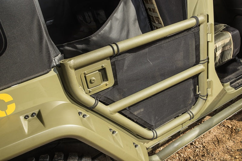 Load image into Gallery viewer, Rugged Ridge Tube Door Covers Rear Pair Black 07-18 Jeep Wrangler JKU
