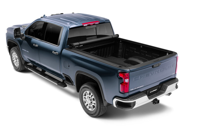 Load image into Gallery viewer, Lund 07-17 Chevy Silverado 1500 (6.5ft. Bed) Genesis Elite Roll Up Tonneau Cover - Black
