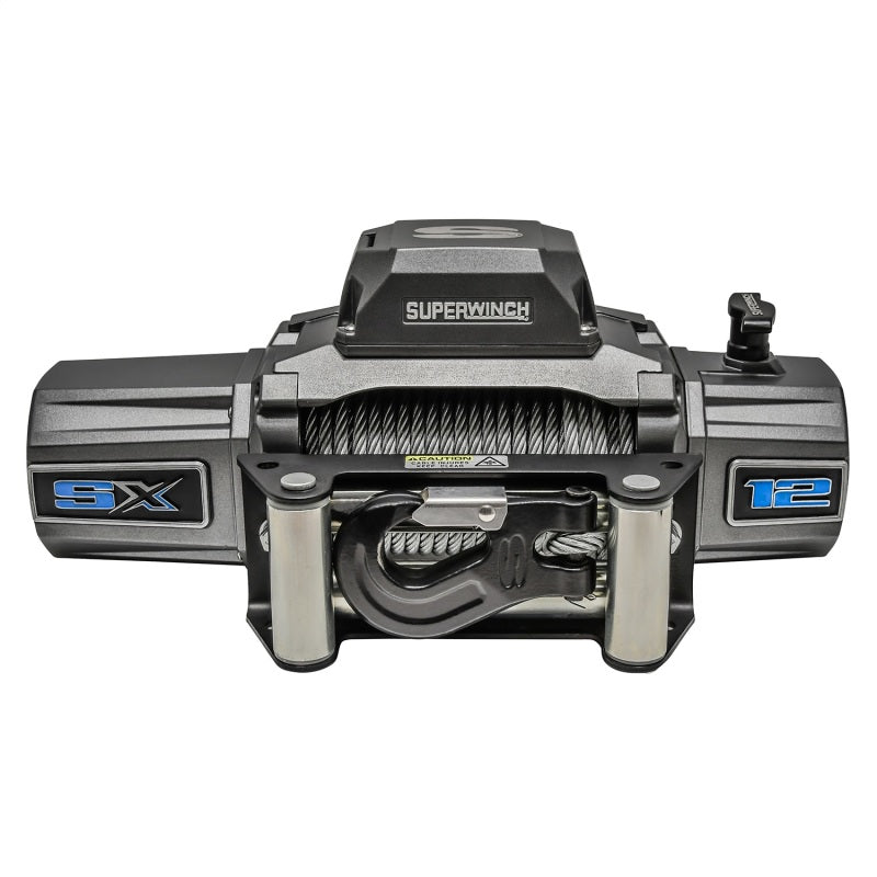 Load image into Gallery viewer, Superwinch 12000 LBS 12V DC 3/8in x 85ft Wire Rope SX 12000 Winch - Graphite
