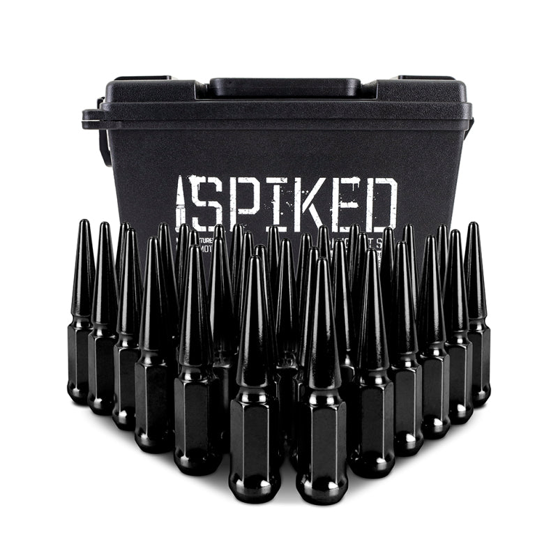 Load image into Gallery viewer, Mishimoto Mishimoto Steel Spiked Lug Nuts M14 x 1.5 32pc Set Black

