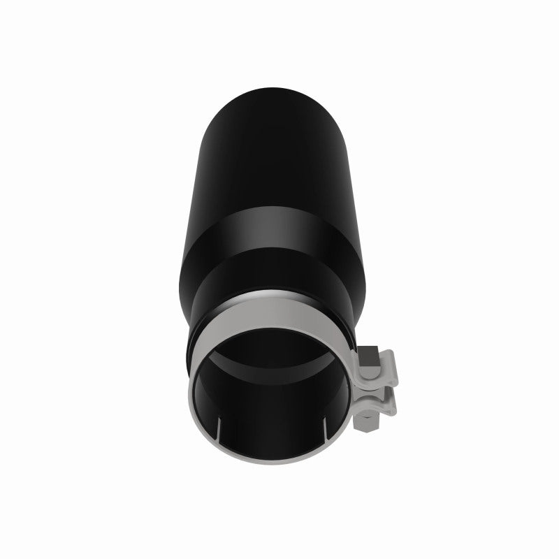 Load image into Gallery viewer, MagnaFlow Tip Stainless Black Coated Single Wall Round Single Outlet 5in Dia 3.5in Inlet 14.5in L
