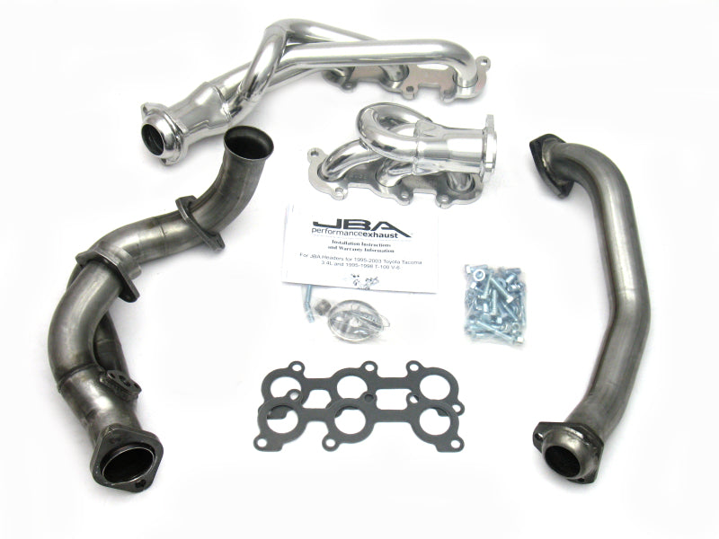 Load image into Gallery viewer, JBA 95-00 Toyota 3.4L V6 w/o EGR 1-1/2in Primary Silver Ctd Cat4Ward Header
