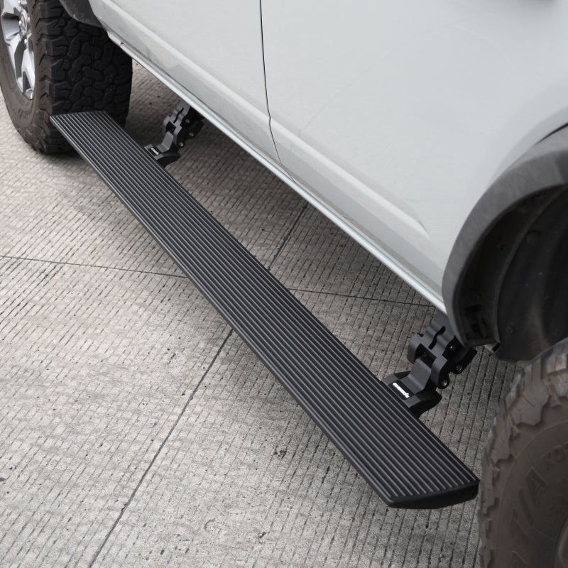 Load image into Gallery viewer, RealTruck 21-24 Ford Bronco 4dr VoltStep Electric Running Board Kit (No Drill) - Tex. Blk
