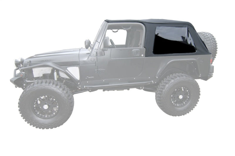 Load image into Gallery viewer, Rampage 2004-2006 Jeep Wrangler(TJ) LJ Unlimited Frameless Soft Top Kit - Black Diamond
