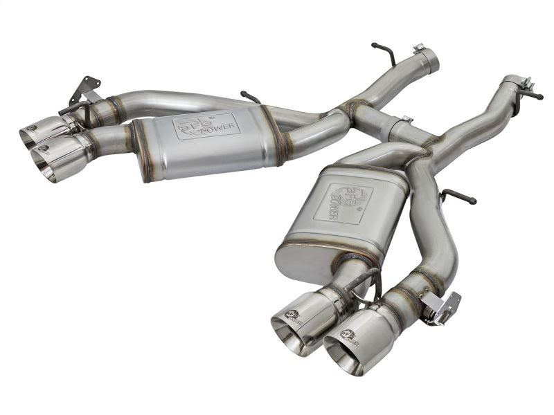 Load image into Gallery viewer, aFe MACHForce XP 3in 304 SS Axle-Back Dual Exhaust (NPP) w/ Polished Tips 16-17 Camaro SS V8-6.2L
