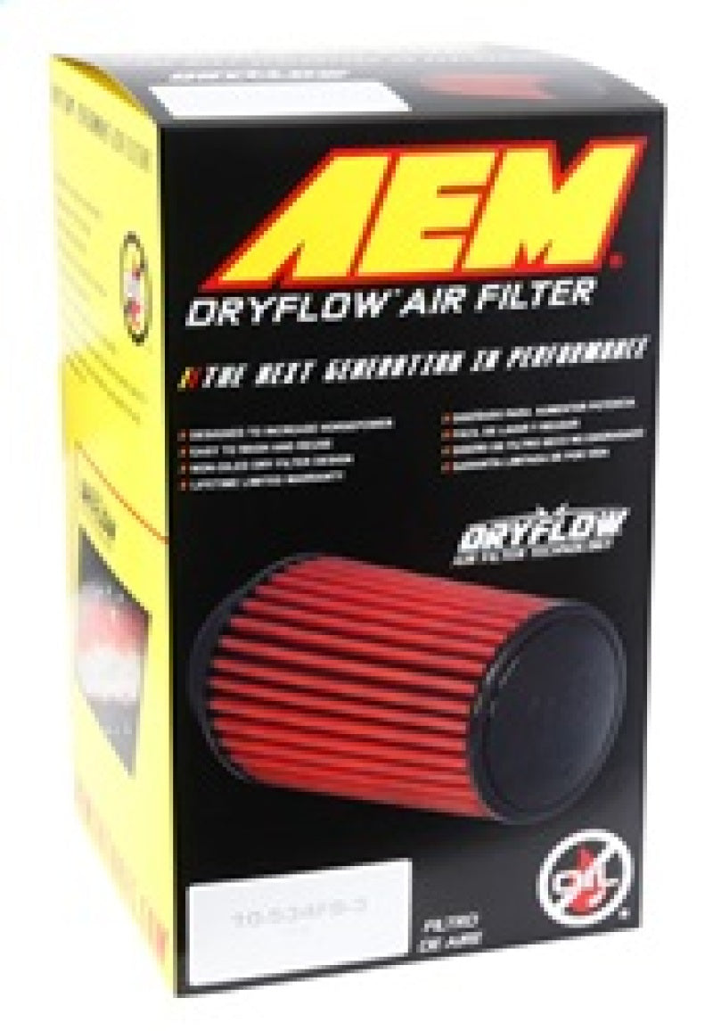 Load image into Gallery viewer, AEM Dryflow Air Filter - Round Tapered - 2.75in Flange ID x 5.5in Base OD x 4.75in Top OD x 7.5in H
