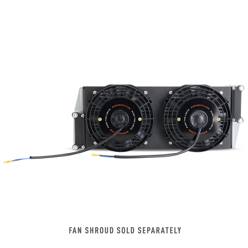Load image into Gallery viewer, Mishimoto Heavy-Duty Oil Cooler - 17in. Opposite-Side Outlets - Silver
