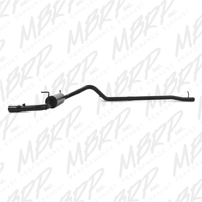 Load image into Gallery viewer, MBRP 12 Jeep Wrangler/ Rubicon 3.6L Cat Back Single Rear Exit Black Exhaust
