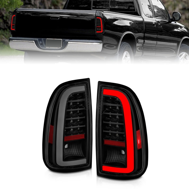 Load image into Gallery viewer, ANZO 00-06 Toyota Tundra (Std. Bed/Reg Cab) LED Taillights w/Light Bar Black Housing Smoke Lens
