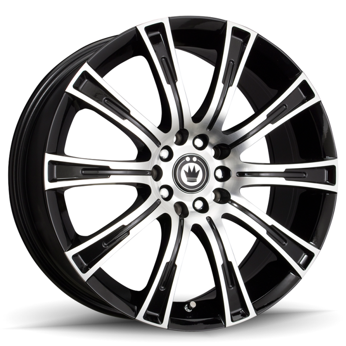 Konig Crown 16x7.5 5x110/115 ET40 Black Machine Face