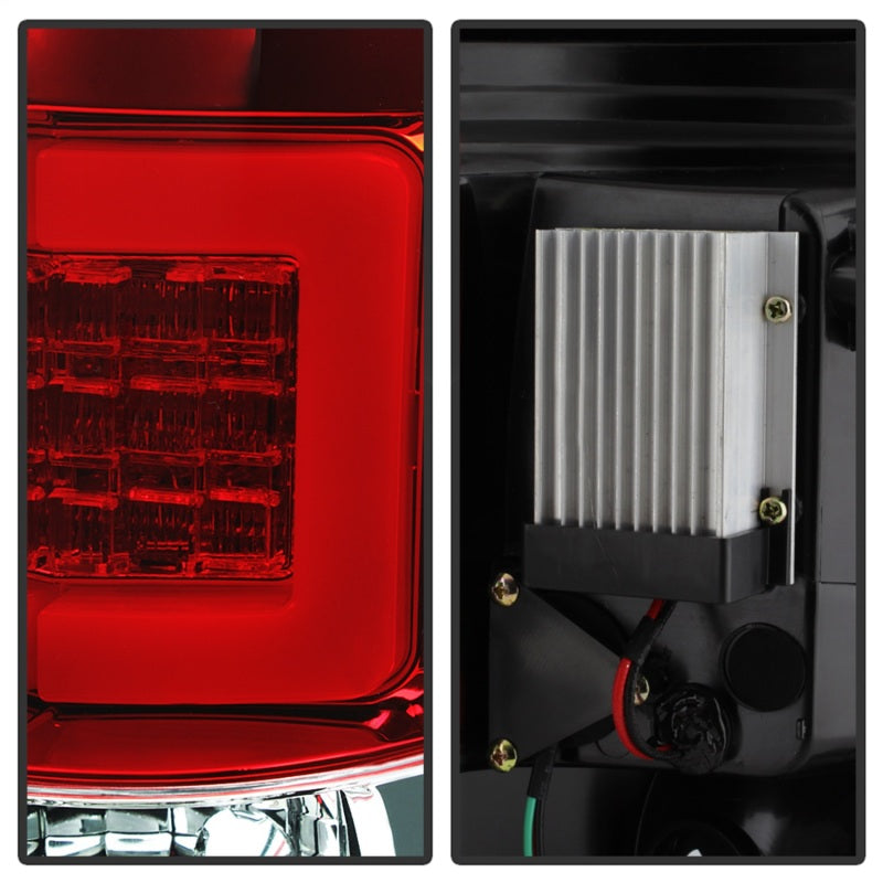 Load image into Gallery viewer, Spyder 09-14 Ford F150 V2 Light Bar LED Tail Lights - Red Clear (ALT-YD-FF15009V2-LBLED-RC)
