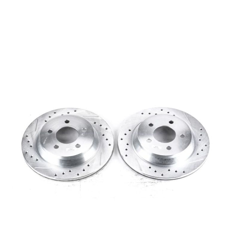 Load image into Gallery viewer, Power Stop 94-01 Ford Mustang Rear Evolution Drilled &amp; Slotted Rotors - Pair
