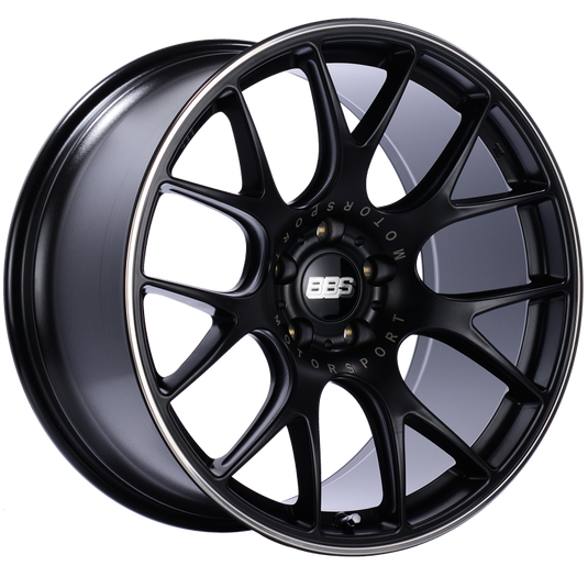 BBS CH-R 20x10.5 5x112 ET25 Satin Black Polished Rim Protector Wheel -82mm PFS/Clip Required