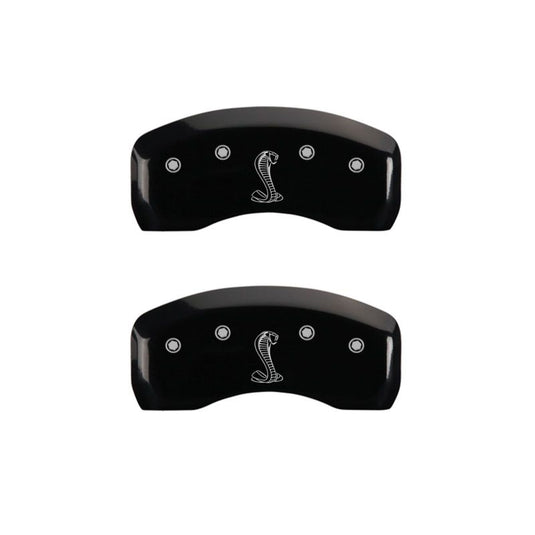 MGP 4 Caliper Covers Engraved Front & Rear Tiffany Snake Black finish silver ch