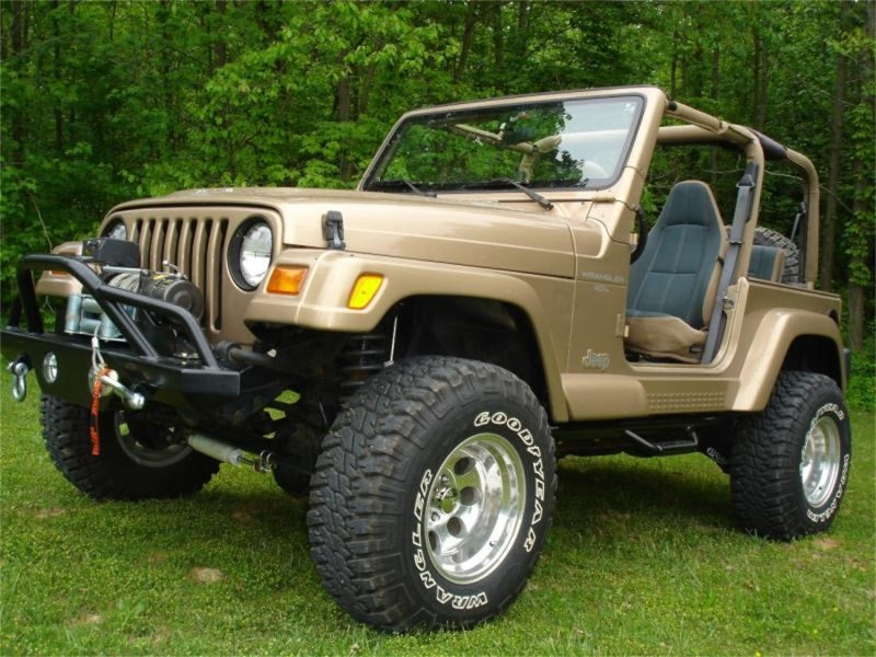 Load image into Gallery viewer, N-Fab Nerf Step 97-06 Jeep Wrangler TJ/BJ 2 Door All - Tex. Black - W2W - 3in
