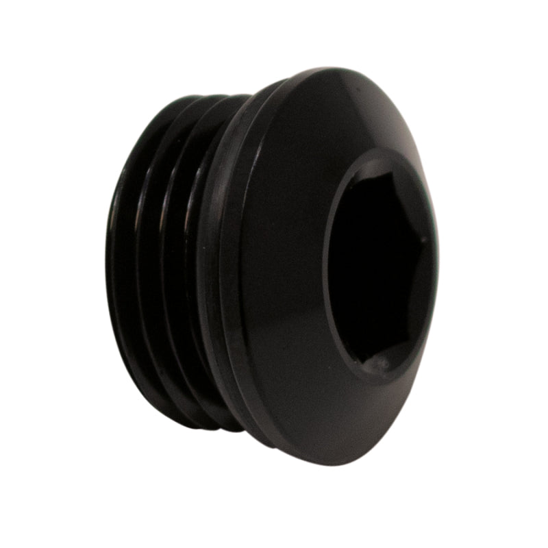 Load image into Gallery viewer, DeatschWerks 8AN ORB Male Plug Low Profile Internal Allen/Hex (Incl O-Ring) Anodized Matte Black
