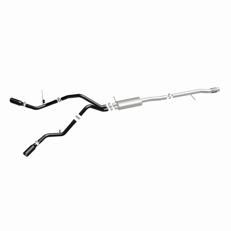 Load image into Gallery viewer, MagnaFlow SYS Cat-Back 3.5in Black Dual Split Rear Tips 14-15 Chevy Silverado/GMC Sierra 4.3L-5.3L
