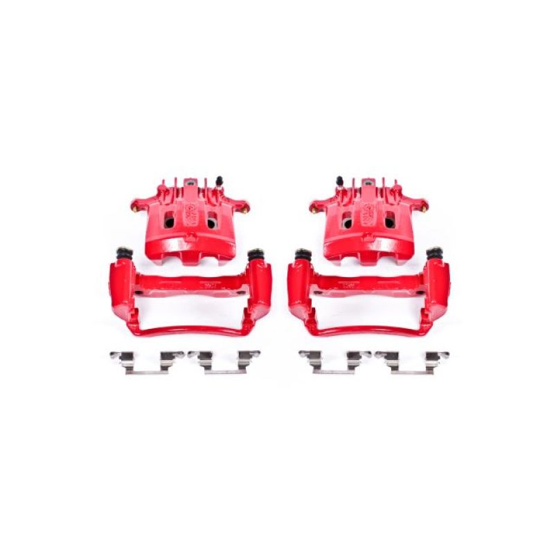Load image into Gallery viewer, Power Stop 2000 Ford Excursion Rear Red Calipers w/Brackets - Pair
