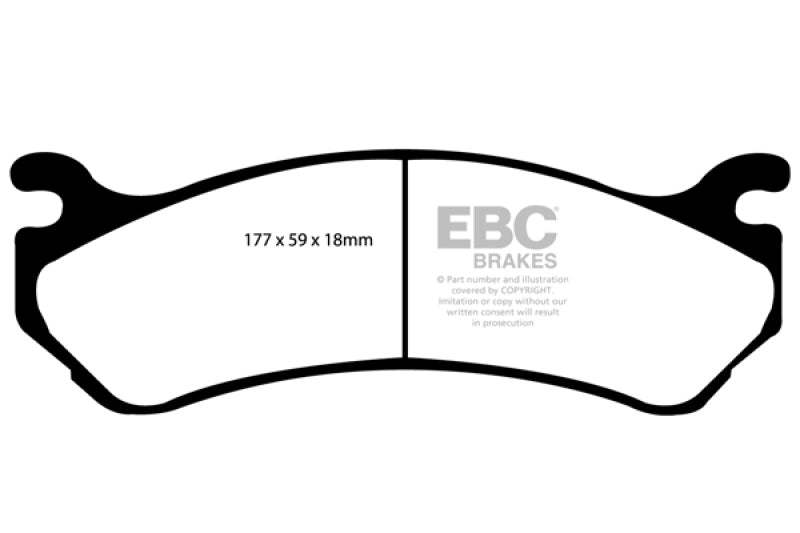 Load image into Gallery viewer, EBC 02 Cadillac Escalade 5.3 (Akebono rear caliper) Ultimax2 Front Brake Pads
