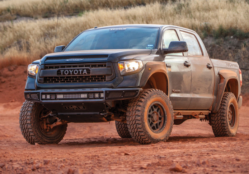 Load image into Gallery viewer, N-Fab M-RDS Front Bumper 14-17 Toyota Tundra - Gloss Black w/Silver Skid Plate
