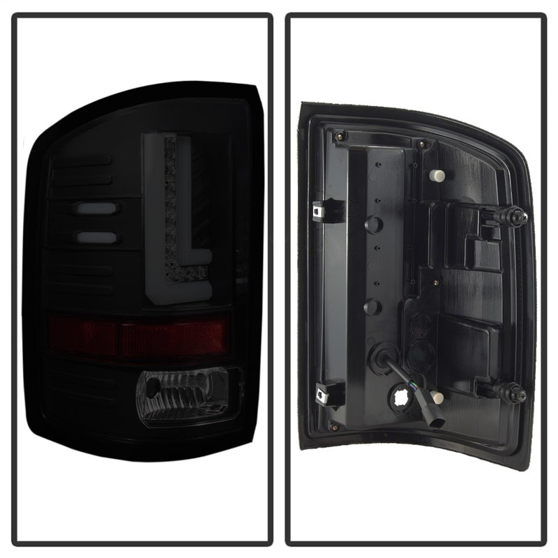 Load image into Gallery viewer, Spyder GMC Sierra 2016-2017 Light Bar LED Tail Lights - Black Smoke ALT-YD-GS16-LED-BSM
