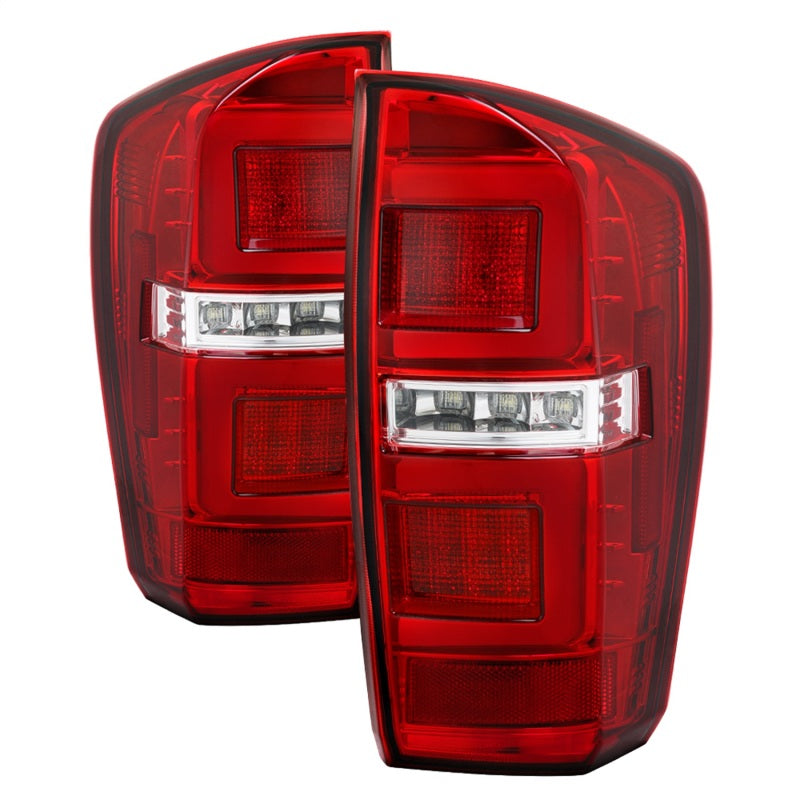 Load image into Gallery viewer, Spyder 16-17 Toyota Tacoma LED Tail Lights - Red Clear (ALT-YD-TT16-LED-RC)
