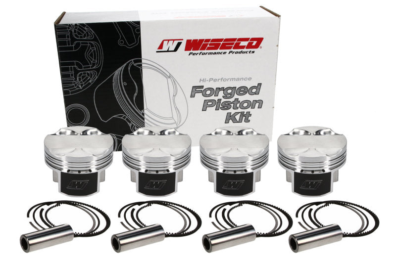 Load image into Gallery viewer, Wiseco Mitsubishi 4G63 2.0L Gen 2 w/156mm Long Rod 85.5mm Bore +.020 Oversize -4 Dome Piston Set
