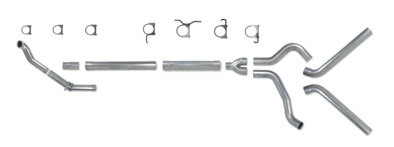 Load image into Gallery viewer, Diamond Eye KIT 4in TB MFLR RPLCMENT PIPE DUAL SS 94-97 5 7 3L F250/F350 PWRSTROKE NFS W CARB STDS
