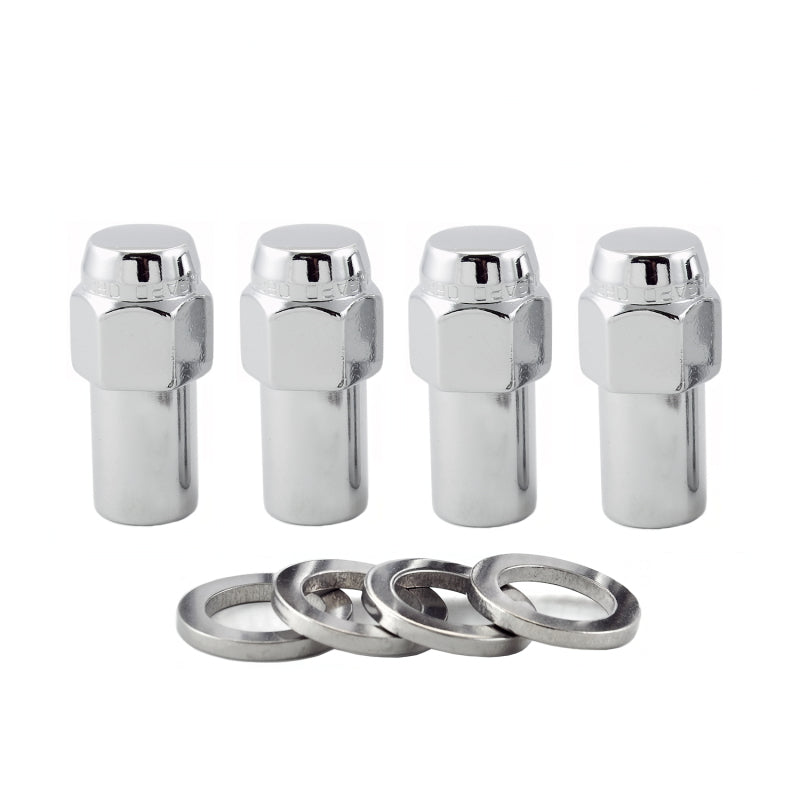 Load image into Gallery viewer, McGard Hex Lug Nut (Long Shank - .946in.) 7/16-20 / 13/16 Hex / 1.85in. Length (4-Pack) - Chrome
