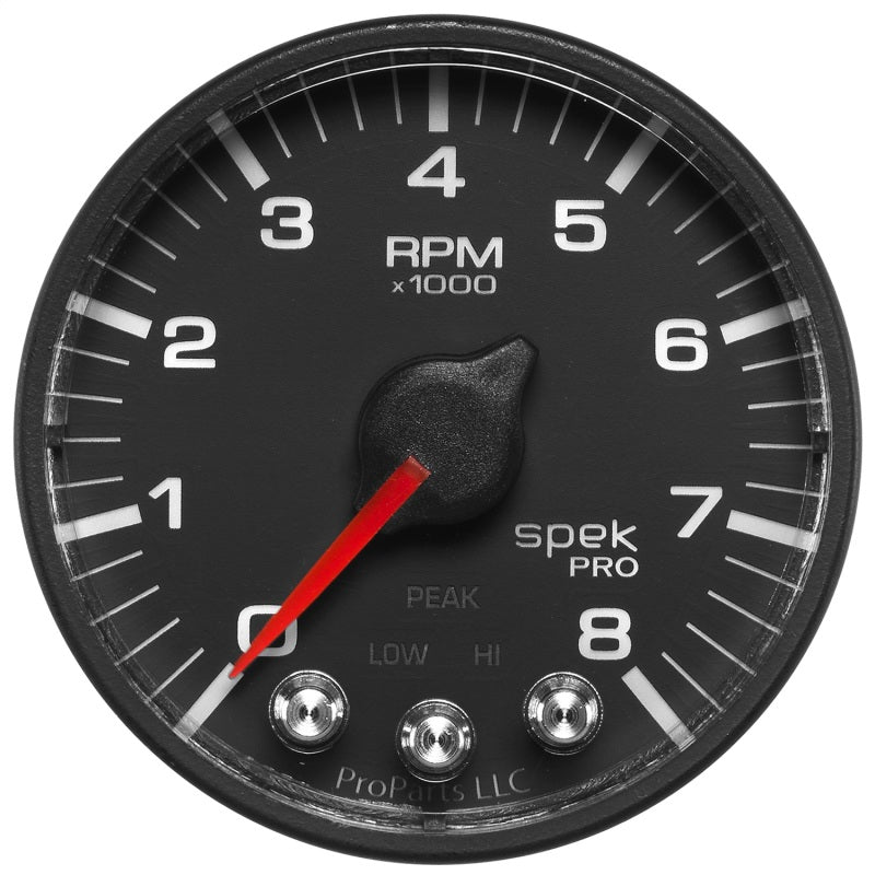 Load image into Gallery viewer, Autometer Spek-Pro Black 2 1/16 inch 8K RPM Tach w/ Shift Light and Peak Memory
