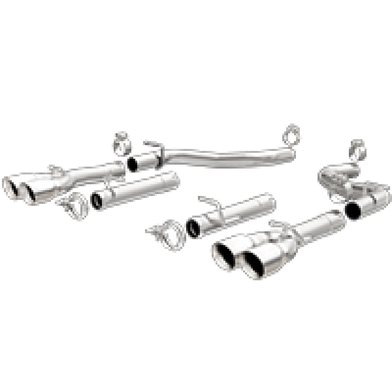 Load image into Gallery viewer, MagnaFlow Axle-Back, SS, 2.5in, Quad Split Rear 3.5in Tip 2015 Dodge Challenger R/T 5.7L
