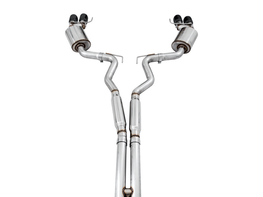 AWE Tuning 2018+ Ford Mustang GT (S550) Cat-Back Exhaust - Touring Edition (Quad Diamond Black Tips)