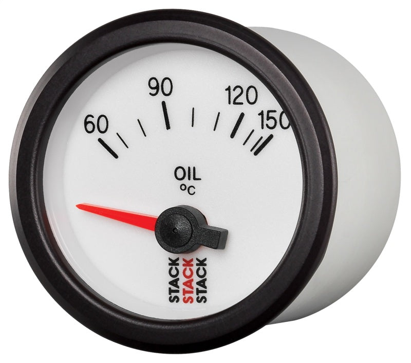 Load image into Gallery viewer, Autometer Stack 52mm 60-150 Deg C M10 Male Electric Oil Temp Gauge - White
