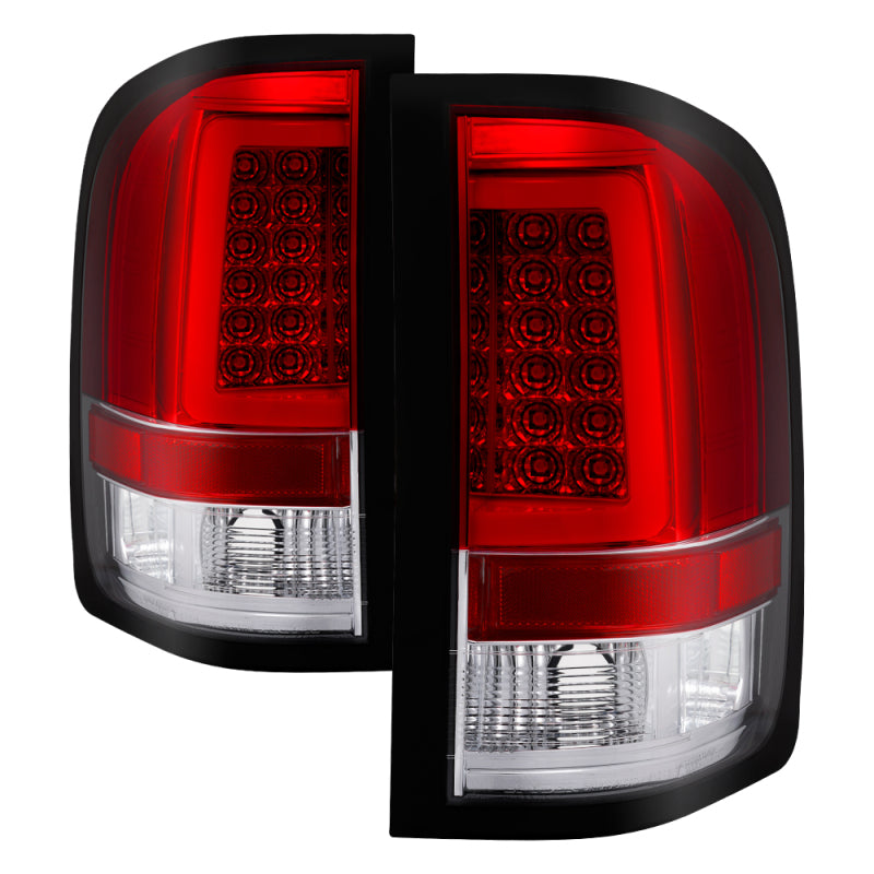 Load image into Gallery viewer, Spyder 07-13 Silverado (Will Not Work w/2010 921 Bulb) V3 Tail Lights Rd/Clr ALT-YD-CS07V3-LBLED-RC
