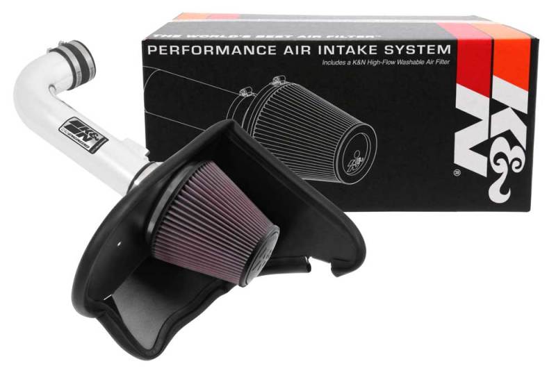 Load image into Gallery viewer, K&amp;N 16-17 Chevy Camaro 3.6L Silver Typhoon Short Ram Intake
