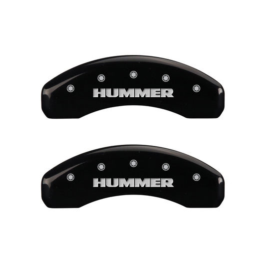 MGP 4 Caliper Covers Engraved Front & Rear Hummer Black finish silver ch