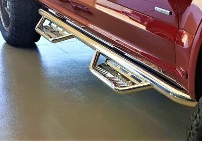 Load image into Gallery viewer, N-Fab Podium SS 07-13 Chevy-GMC 2500/3500 07-10 1500 Crew Cab - Polished Stainless - 3in
