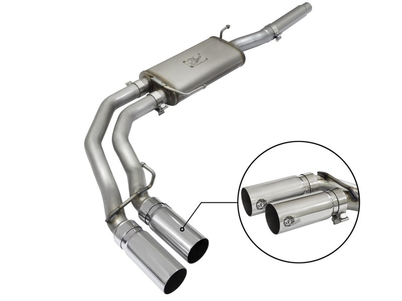 Load image into Gallery viewer, aFe Rebel Exhausts Cat-Back SS Ford F-150 04-08 V8 4.6/5.4L w/ Polished Tips
