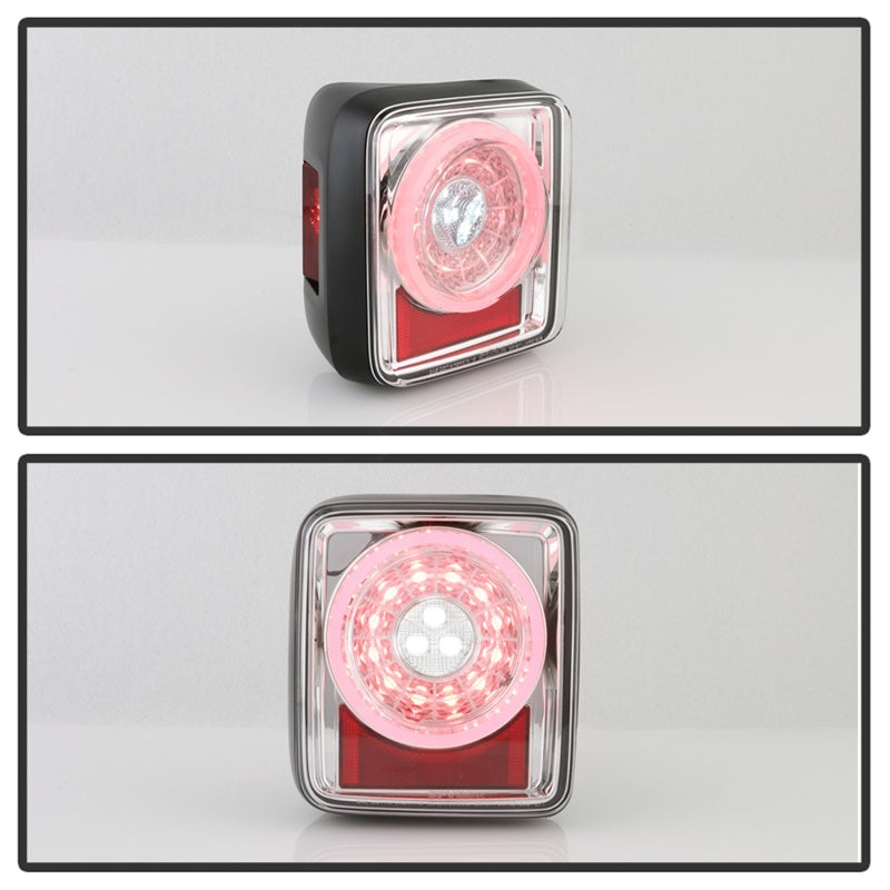 Load image into Gallery viewer, Spyder 19-20 Jeep Wrangler - Full LED Tail Lights - Seq Turn Signal - Chrome ALT-YD-JW19-SEQ-C
