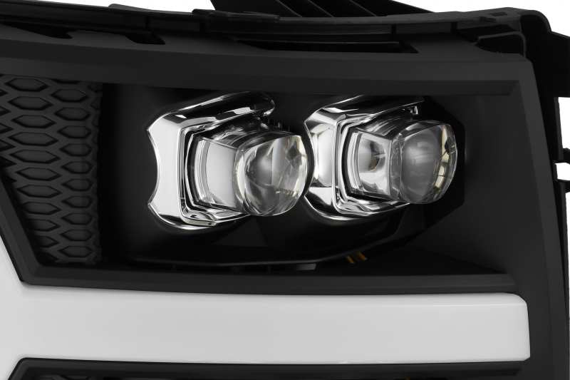 Load image into Gallery viewer, AlphaRex 07-13 Chevy 1500HD(NewBody) NOVA LED Proj Headlight Plank Sty Glos Blk w/Activ Lite/Seq Sig
