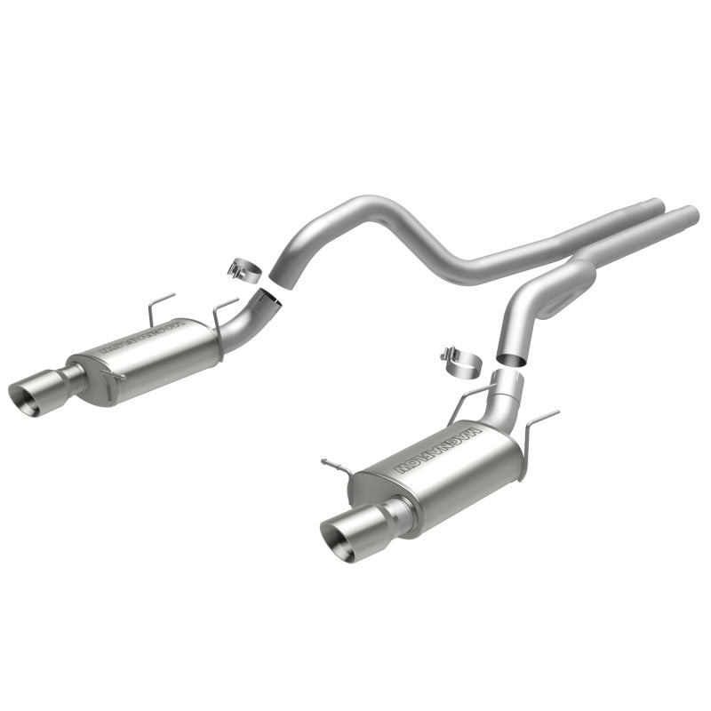 Load image into Gallery viewer, MagnaFlow 13 Ford Mustang Dual Split Rear Exit Stainless Cat Back Performance Exhaust (Street)
