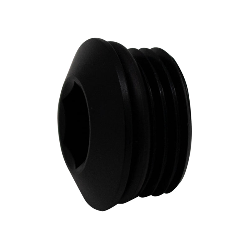 Load image into Gallery viewer, DeatschWerks 10AN ORB Male Plug Low Profile Internal Allen/Hex (Incl O-Ring) - Anodized Matte Black
