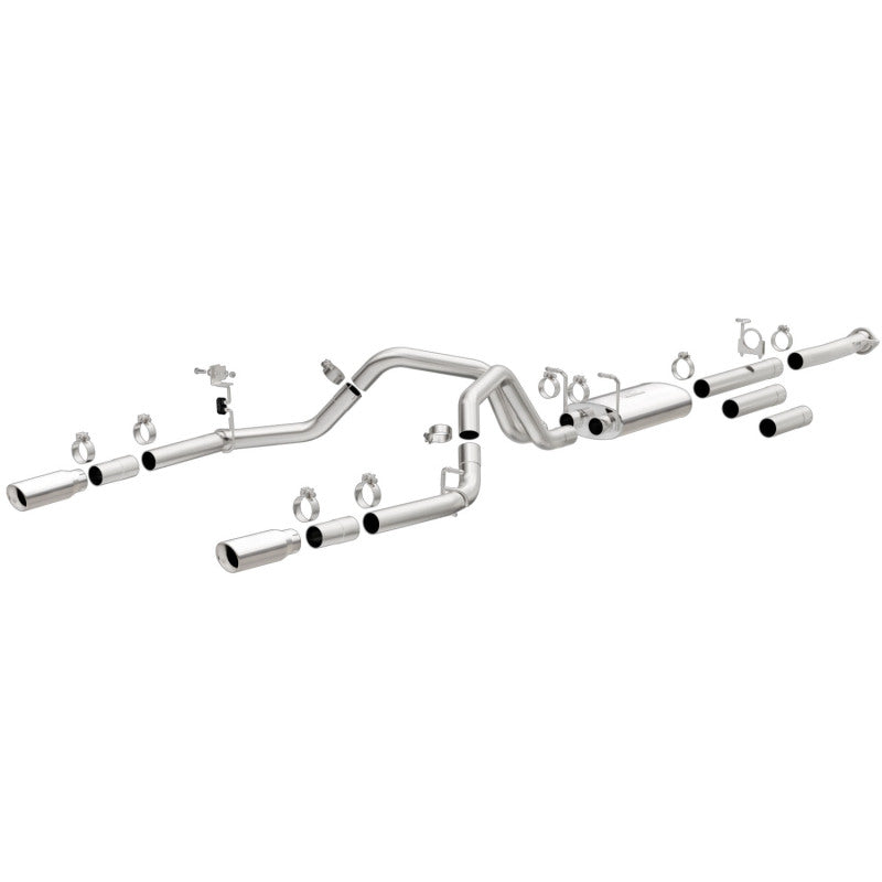 Load image into Gallery viewer, MagnaFlow Stainless Cat-Back Exhaust 2015 Chevy Silverado 2500HD 6.0L Dual Split Rear Exit 4in
