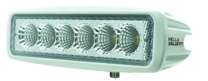 Load image into Gallery viewer, Hella Value Fit Mini Flush Mount 7.7in - 18W White Housing Flood Beam LED Light Bar

