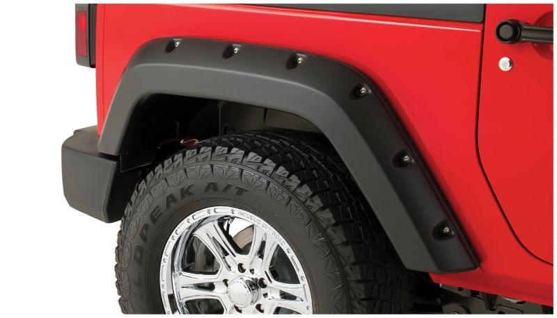 Load image into Gallery viewer, Bushwacker 07-18 Jeep Wrangler Pocket Style Flares 2pc Fits 2-Door Sport Utility Only - Black
